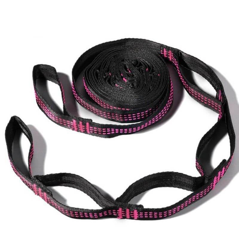Une sangle de fixation rose pour hamac chaise