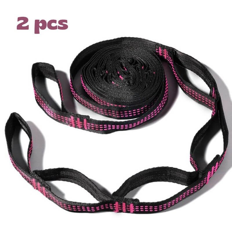 Paire de sangles de fixation rose