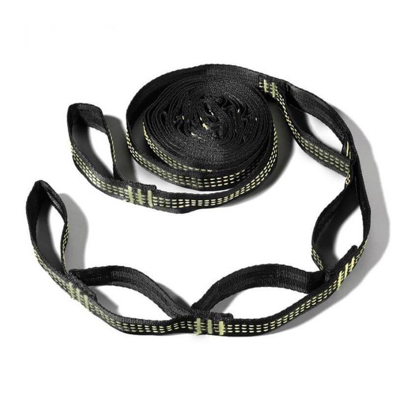 Une sangle de fixation vert clair pour hamac chaise