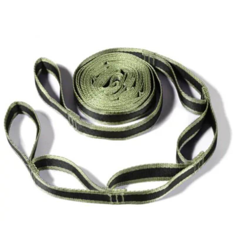Sangle noire à bordure verte pour hamac chaise